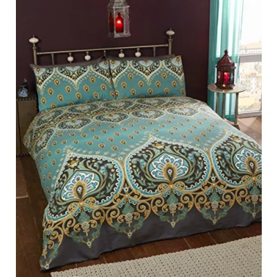 Image of Rapport Home Asha Duvet Set King Emerald