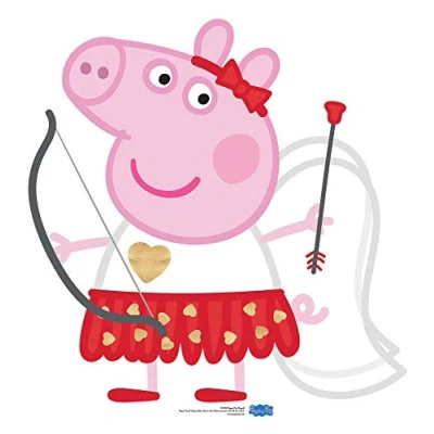 Image of STAR CUTOUTS SC1591 Peppa Pig Cupid Bow&amp; Arrow Lifesize Cardboard Cutouts/Standee/Stand Up Talking Point, Fun for Events and Parties, Solid, Multicolour, Regular