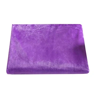 Image of Soft Velvet Massage Bed Table Cover with Face Hole, Hypoallergenic Salon Spa Couch Sheet Camel, 190x120cm (75x47 inch) AOD (Purple)