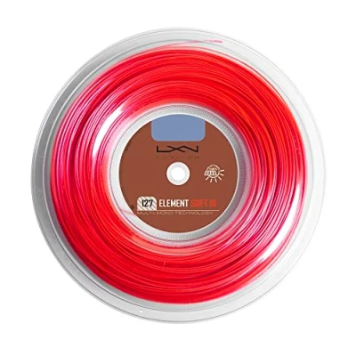 Image of Wilson Luxilon Element IR Soft Tennis String, 200 m Roll, Red, 1.27 mm,