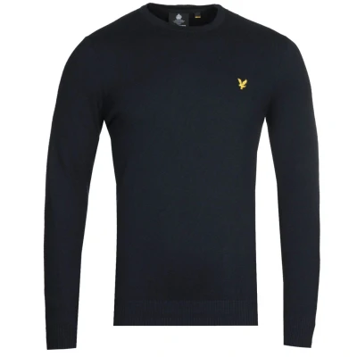 Image of Lyle &amp; Scott CREW NECK Jumper, Men&#039;s, Size: Small, Dark navy