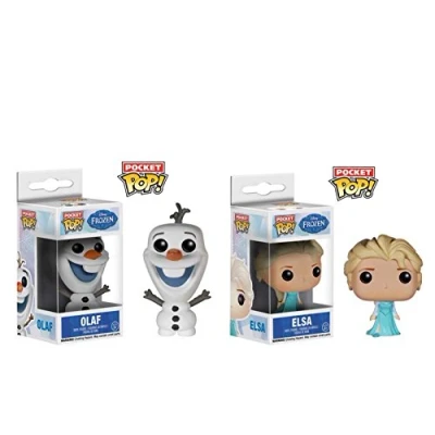 Image of Funko Frozen Elsa Mini Pocket Pop and Olaf Bundle 2 Items