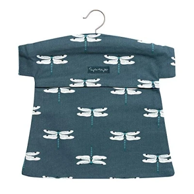 Image of Sophie Allport Dragonfly Peg Bag, Clothes Storage Wooden Hanger, 100% Cotton