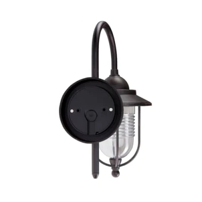 Image of Lindby outdoor wall light Meret, height 37 cm, rust coloured, aluminium