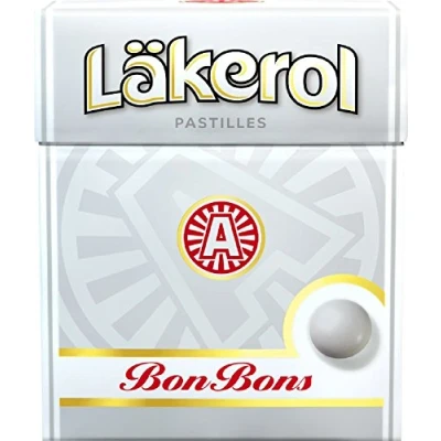 Image of 4 Boxes x 25g of Läkerol BonBons Peppermint Original Swedish Pastilles Lozenges Drops Dragees Candies Sweets