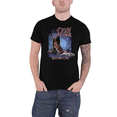 Image of Ozzy Osbourne T Shirt Blizzard of Ozz Tracklist Official Mens Black L