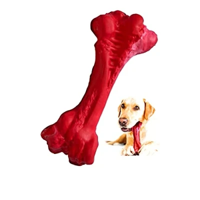Image of RANZAH Dog Chew Bones toy for Aggressive Chewers Real Beef Flavour Durable Toys Nearly Indestructible Tough