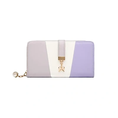 Image of Miss Lulu Women Purse Tri Colour Long Wallet Clutch for Ladies with Roomy Capacity