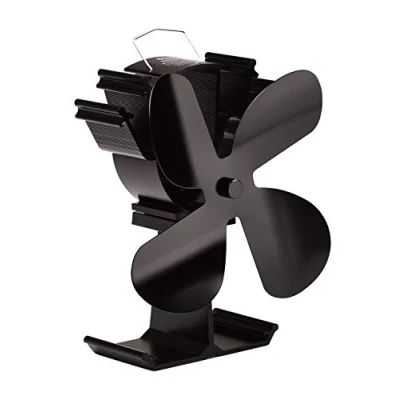 Image of LUCKYDA Upgrade 4 Blade Log Burner Fan Stove Fans Heat Powered for Wood Burning Stove/Fireplace Eco Friendly and Efficient