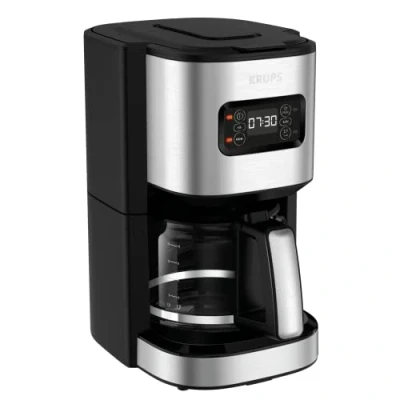 Image of KRUPS KM480D10 Premium 24 Hour Programmable Coffee Maker, Metal, Brushed Stainless Steel