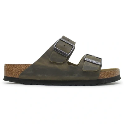 Image of Arizona BS Soft Footbed Oiled Leather Unisex Slides Sandals