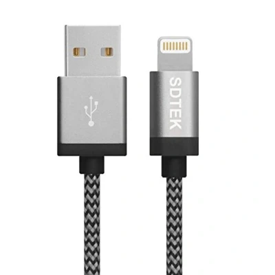 Image of SDTEK Lightning to USB Cable [EXTRA LONG] Nylon Braided [Apple MFI Certified] Charger Wire for iPhone 7 Plus 6 6s Plus, 5 5s SE 5c, iPad Mini, Air 2 and Pro (2 Metres)