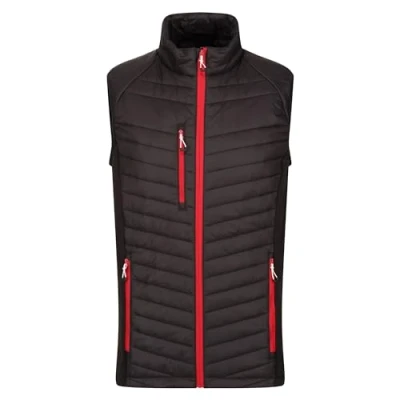 Image of Regatta Professional Men&#039;s Lightweight Navigate Hybrid Bodywarmer Black Lime Green, Size: Xxl