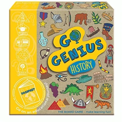 Image of Go Genius History Educational Board Game Supporting Key Stage 1 &amp; 2 Learning, Suitable for 7+ Years