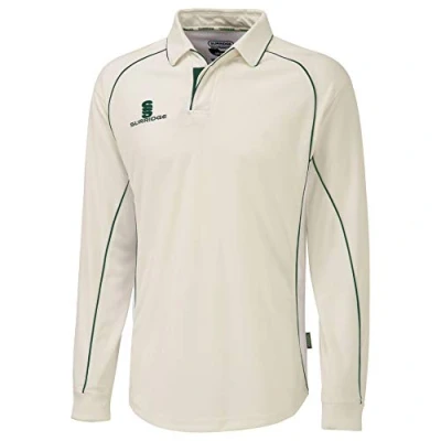 Image of Surridge Sports Men L/s Cricket Shirt Green, Small