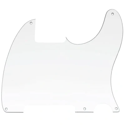 Image of Musiclily 5 Hole Tele Pickguard Blank for Fender USA/Mexican Telecaster Esquire Guitar, 3Ply White