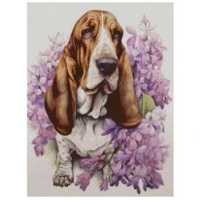 Image of Basset Hound, My Good boy Cross Stitch kit,14 Count, 100% Cotton, 150x190 Stitch, 26x37cm Dog kit
