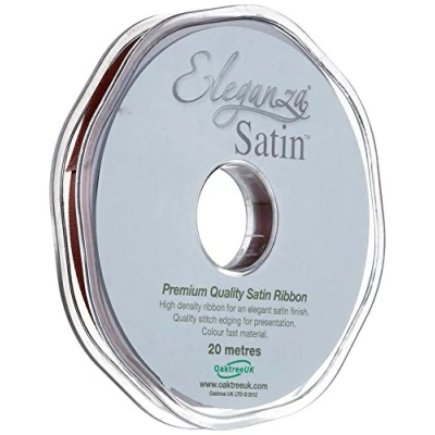 Image of Oaktree Eleganza Double Faced Satin 6mm Chocolate No.58, 6 mm x 20m