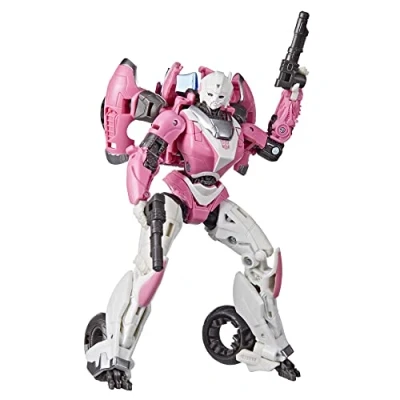 Image of Transformers Toys Studio Series 85 Deluxe Bumblebee Arcee Action Figure, 8 and Up, 4.5 inch, Multicolor, One Size (F3162)
