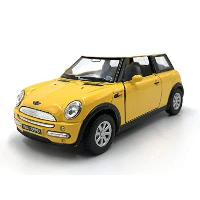 Image of Car Scale Model, Mini Cooper S (Mono Yellow)