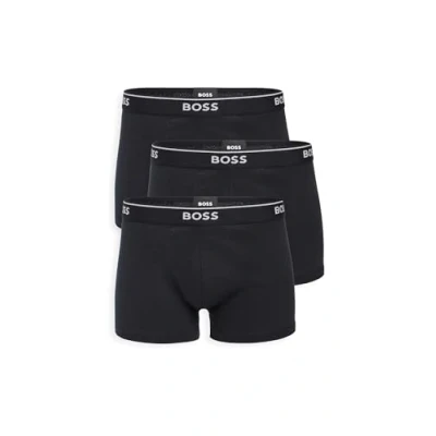 Image of Hugo Boss Men&#039;s 3 Pack Stretch Cotton Regular Fit Trunks, Black, XXL (Pack of 3)