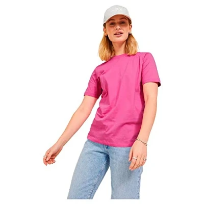 Image of JJXX Women&#039;s Jxanna Ss Regular Every Tee Noos T Shirt, Carmine Rose, XS