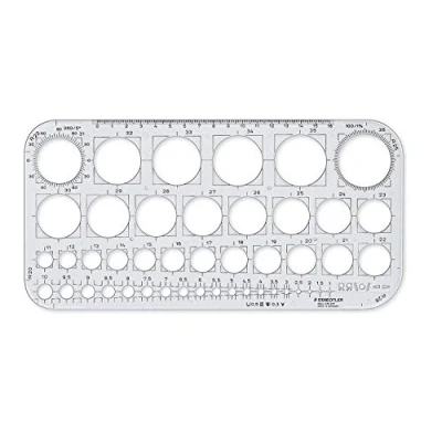 Image of STAEDTLER Mars 576 01 F Circle Template Transparent (Pack of 1)