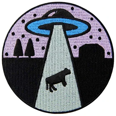 Image of Get in Alien Love Cow Patch Embroidered Badge Iron On Sew Emblem
