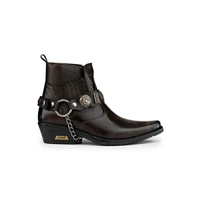 Image of Infinity Leather Mens Brown Winklepicker Western Gothic Boots Size EU 44