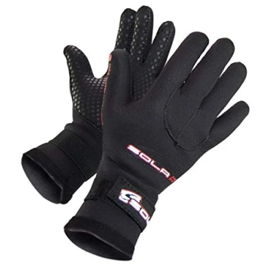 Image of Sola Unisex Adult Titanium Double Lined Gloves Black/Blue, Small