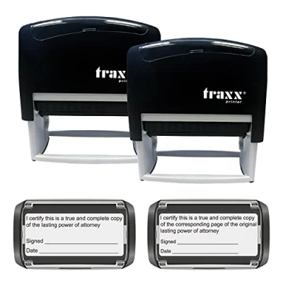 Image of I Certify This is a True Copy/Corresponding Page of Original Lasting Power Attorney [2 Pack] for Solicitors, Financial Advisors Stock Rubber Stamp Traxx 9015 …