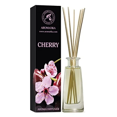 Image of Cherry Aroma Diffuser 100ml Reed Room Fragrance Home Air Freshener Scented Gift Idea