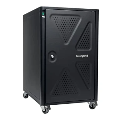 Image of Kensington Security Charging Cabinet AC12 UK, Lockable Cabinet, Fits 14&quot; Devices, Laptops, Surface Pro, MacBook Air, IPad, Black, K66415UK