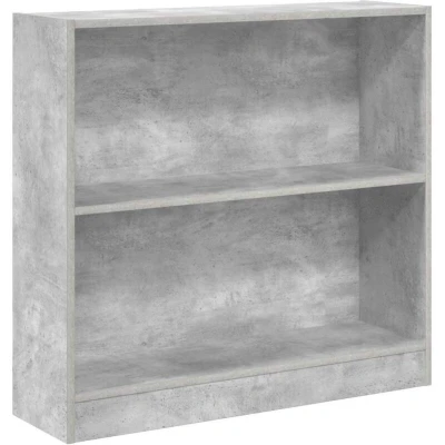 Image of vidaXL Bookshelf Concrete Grey 80x24x75 cm Engineered Wood