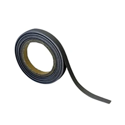 Image of Magnetic Steel Easy Wipe Tape, Thin &amp; Flexible, Cut to Fit Strip, Strong High Visible Identification, Suitable For All Non Surfaces Matt Black H.15mm x W.10M