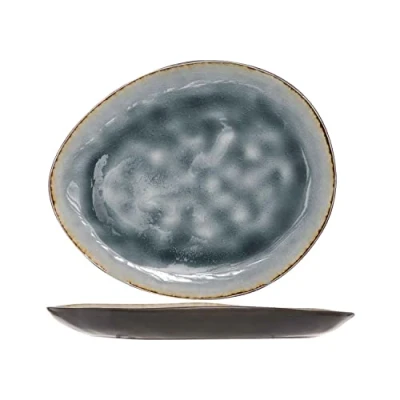 Image of Cosy &amp; Trendy Breakfast Plate Laguna Blue Grey 20 x 16 cm