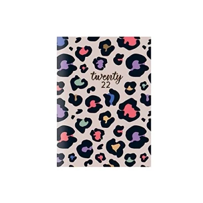 Image of 2022 Pocket Week to View Diary Flush Cut Animal Print Designer Fashion (Brown)