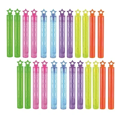 Image of 36 Pack Bubble Tubes Party Bag Fillers Fun and Colorful Toy for Kids Ideal Wedding Favors, Loot Stocking
