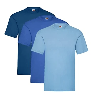 Image of Fruit of the Loom Valueweight T Shirt Various Colour Sets S M L XL XXL 3XL 4XL 5XL, 1 x Navy + Pastel Blue Royal purchase notepad,