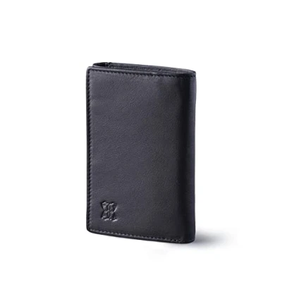 Image of Lakeland Leather Mens Trifold Wallet in Black
