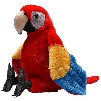 Image of Wild Republic Artist Collection, Scarlet Macaw, Gift for Kids, 15 inches, Plush Toy, Fill is Spun Recycled Water Bottles.