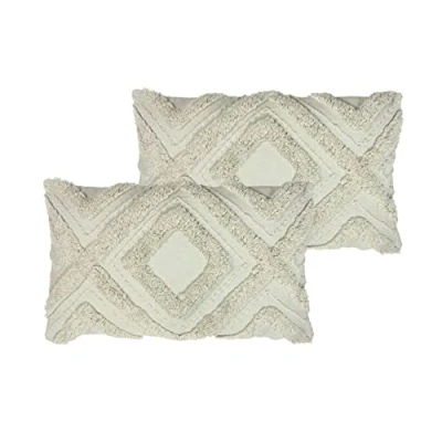 Image of furn. Orson Feather Filled Cushions Twin Pack, Taupe, 30 x 50cm