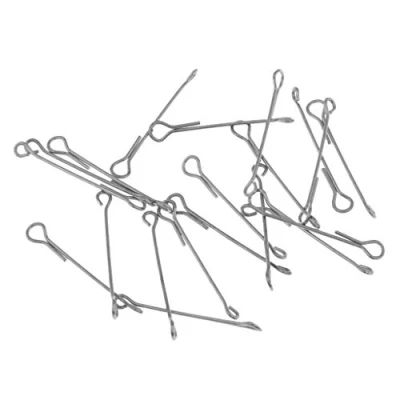 Image of Mealoodiousmusea 20 Pieces Fish Skull Articulated Shanks Spine for Fly Tying DIY Tool 30mm, Silver