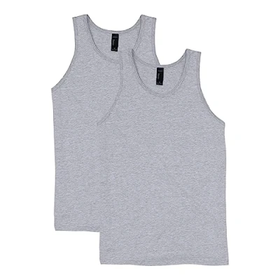 Image of Hanes Men&#039;s Tank Top/Cami Shirt, Black, Light Steel, M