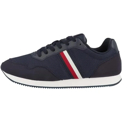 Image of Tommy Hilfiger Men Core Lo Runner Trainers Athletic, Blue (Desert Sky), 40 EU