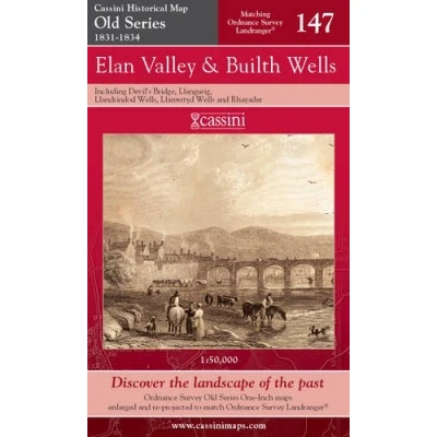 Image of Elan Valley and Builth Wells: No. 147 (Cassini Old Series Historical Map)