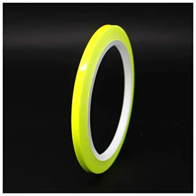 Image of 10 Metre Shiny Decorative Strips for Car, Motorcycle, Boat, Model Making, Silver Chrome, Finest Folia Strips, Side Stripes (Neon Yellow, 5 mm Width)
