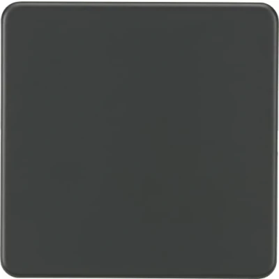 Image of KnightsBridge Screwless 1G Blanking Plate Anthracite