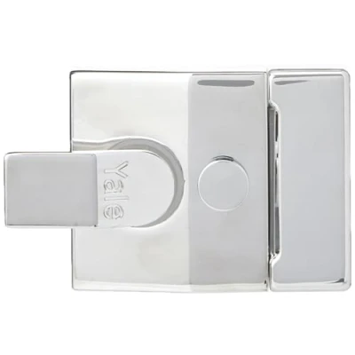 Image of Yale YALP85CHCH P 85 CH 40 Deadlocking Nightlatch Finish, High Security with Automatic Deadlock, Polished Chrome,