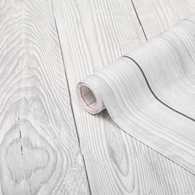 Image of Vinyl Warehouse 5m x 67.5cm d c fix Shabby White Wood Sticky Back Furniture Wrap 200 8290